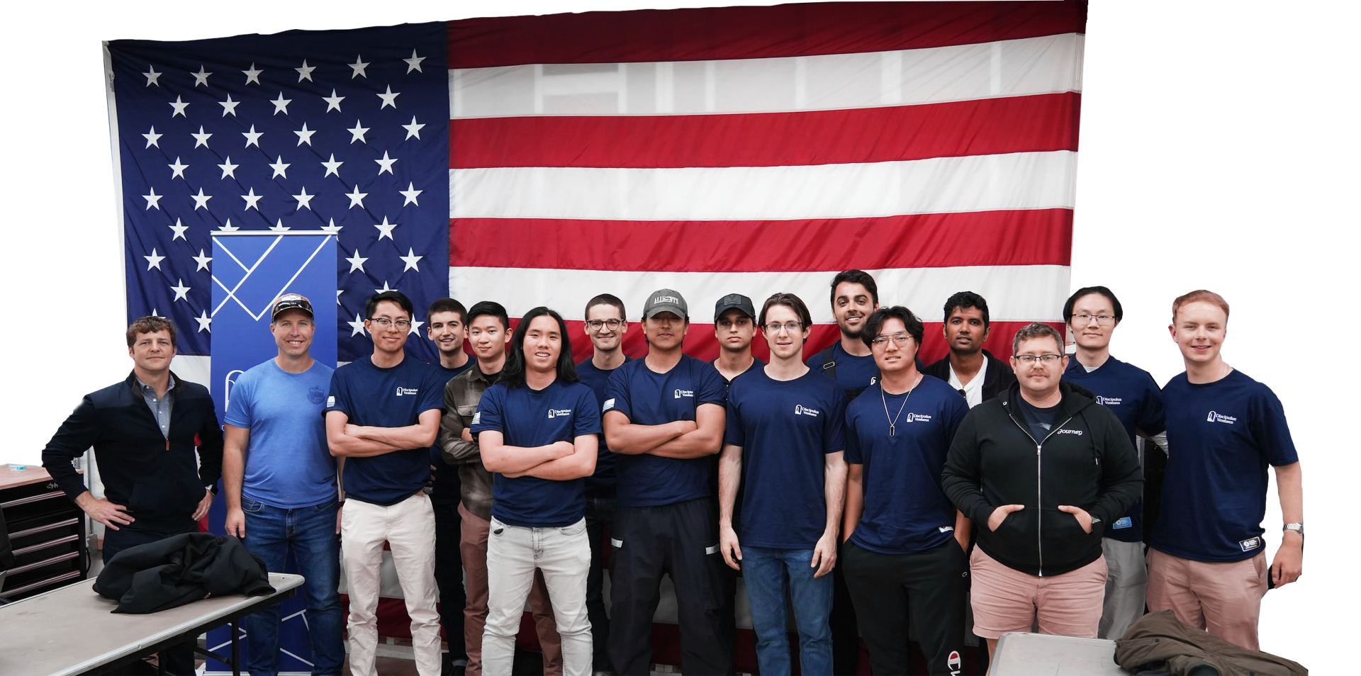 Discipulus Cohort founders in front of the American flag